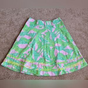 Lilly Pulitzer Green and Pink Skirt
